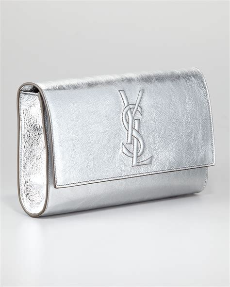 ysl clutch silver hardware|ysl clutch price.